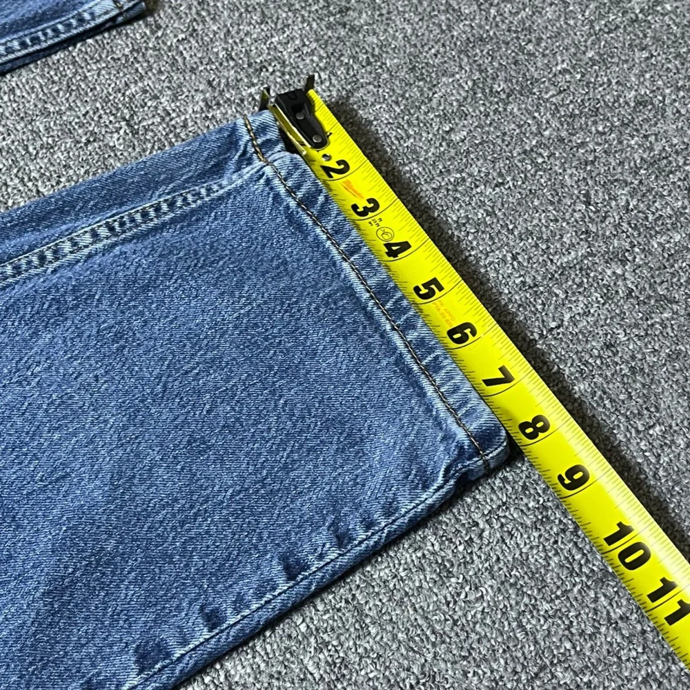 Levis 505 Regular Fit Jeans 40x32 Blue Denim Straight Leg Waterless 00505-2958